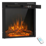 Adjustable Flame Electric Fireplace Insert with Heater and Remote Control