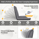 Adjustable Floor Chair with 14-Position Backrest and Convertible Design 27 Adjustable Floor Chair with 14-Position Backrest and Convertible Design