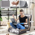 Adjustable Floor Chair with 14-Position Backrest and Convertible Design 28 Adjustable Floor Chair with 14-Position Backrest and Convertible Design