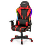 Adjustable RGB Gaming Chair with LED Lights and Ergonomic Design