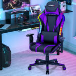 Adjustable RGB Gaming Chair with LED Lights and Ergonomic Design