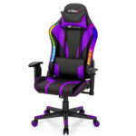 Adjustable RGB Gaming Chair with LED Lights and Ergonomic Design