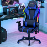 Adjustable RGB Gaming Chair with LED Lights and Ergonomic Design