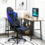 Adjustable RGB Gaming Chair with LED Lights and Ergonomic Design