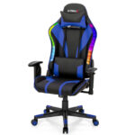 Adjustable RGB Gaming Chair with LED Lights and Ergonomic Design