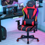 Adjustable RGB Gaming Chair with LED Lights and Ergonomic Design