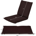 Adjustable Six-Position Folding Floor Chair with Cushion Comfort