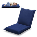 Adjustable Six-Position Folding Floor Chair with Cushion Comfort