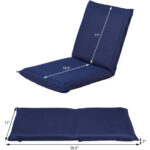 Adjustable Six-Position Folding Floor Chair with Cushion Comfort