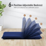 Adjustable Six-Position Folding Floor Chair with Cushion Comfort
