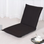 Adjustable Six-Position Folding Floor Chair with Cushion Comfort