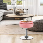 Adjustable Swivel Vanity Stool with Storage and Removable Tray