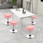 Adjustable Swivel Vanity Stool with Storage and Removable Tray