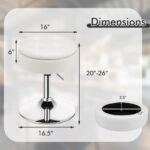 Adjustable Swivel Vanity Stool with Storage and Removable Tray