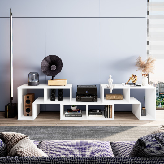 Adjustable TV Stand with Shelves for TVs Up to 65 Inches (3-Piece) 13 Adjustable TV Stand with Shelves for TVs Up to 65 Inches (3-Piece) - Image 13