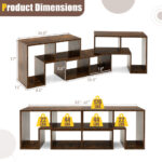 Adjustable TV Stand with Shelves for TVs Up to 65 Inches (3-Piece) 46 Adjustable TV Stand with Shelves for TVs Up to 65 Inches (3-Piece)