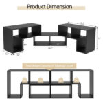 Adjustable TV Stand with Shelves for TVs Up to 65 Inches (3-Piece) 54 Adjustable TV Stand with Shelves for TVs Up to 65 Inches (3-Piece)