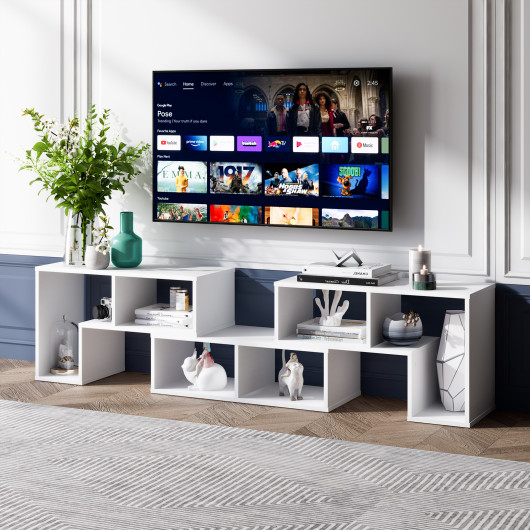 Adjustable TV Stand with Shelves for TVs Up to 65 Inches (3-Piece) 8 Adjustable TV Stand with Shelves for TVs Up to 65 Inches (3-Piece) - Image 8