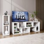 Adjustable TV Stand with Shelves for TVs Up to 65 Inches (3-Piece) 37 Adjustable TV Stand with Shelves for TVs Up to 65 Inches (3-Piece)