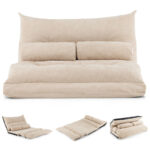 Adjustable 3-in-1 Floor Sofa Bed with Lumbar Pillows 18 Adjustable 3-in-1 Floor Sofa Bed with Lumbar Pillows