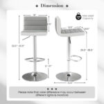 Ergonomic Adjustable Barstools with PU Leather and Footrest (Set of 2)