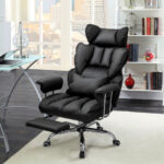 Big and Tall Reclining Office Chair with Footrest and Lumbar