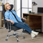 Big and Tall Reclining Office Chair with Footrest and Lumbar