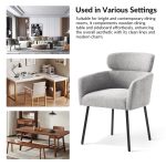 Adrian Grey Lambswool Boucle Modern Dining Chair