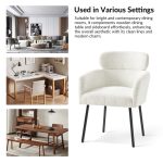 Adrian Ivory Boucle Modern Dining Chair 8 Adrian Ivory Boucle Modern Dining Chair