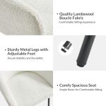 Adrian Ivory Boucle Modern Dining Chair 10 Adrian Ivory Boucle Modern Dining Chair