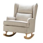 Adrian Linen Rocking Wingback Accent Chair