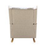 Adrian Linen Rocking Wingback Accent Chair