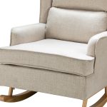 Adrian Linen Rocking Wingback Accent Chair