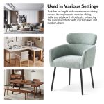 Adrian Sage Lambswool Boucle Modern Dining Chair 8 Adrian Sage Lambswool Boucle Modern Dining Chair