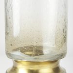 Adriatic I Small Brushed Gold Metal Glass Vase