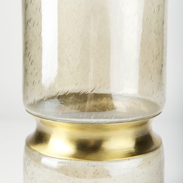 Adriatic II Large Brushed Gold Metal Glass Vase 7