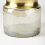 Adriatic II Large Brushed Gold Metal Glass Vase