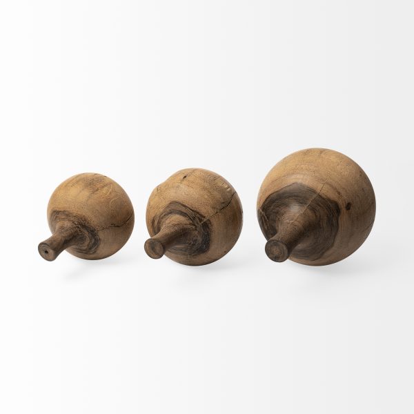 Afra Medium Solid Wood Vase Shaped Decorative Object 4