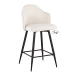 Ahoy 26-Inch Black Metal Cream Swivel Counter Stools (Set of 2) 11 Ahoy 26-Inch Black Metal Cream Swivel Counter Stools (Set of 2)