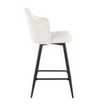 Ahoy 26-Inch Black Metal Cream Swivel Counter Stools (Set of 2) 12 Ahoy 26-Inch Black Metal Cream Swivel Counter Stools (Set of 2)