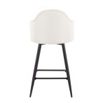 Ahoy 26-Inch Black Metal Cream Swivel Counter Stools (Set of 2) 14 Ahoy 26-Inch Black Metal Cream Swivel Counter Stools (Set of 2)