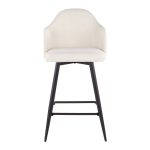 Ahoy 26-Inch Black Metal Cream Swivel Counter Stools (Set of 2) 15 Ahoy 26-Inch Black Metal Cream Swivel Counter Stools (Set of 2)