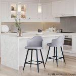 Ahoy 26 Inch Black Metal Light Grey Swivel Stools (Set of 2) 9 Ahoy 26 Inch Black Metal Light Grey Swivel Stools (Set of 2)