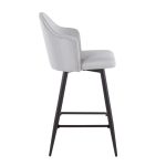 Ahoy 26 Inch Black Metal Light Grey Swivel Stools (Set of 2) 12 Ahoy 26 Inch Black Metal Light Grey Swivel Stools (Set of 2)