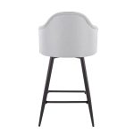 Ahoy 26 Inch Black Metal Light Grey Swivel Stools (Set of 2) 14 Ahoy 26 Inch Black Metal Light Grey Swivel Stools (Set of 2)