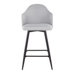 Ahoy 26 Inch Black Metal Light Grey Swivel Stools (Set of 2) 15 Ahoy 26 Inch Black Metal Light Grey Swivel Stools (Set of 2)
