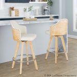 Ahoy 26-Inch Natural Bamboo Cream Swivel Counter Stools (Set of 2) 12 Ahoy 26-Inch Natural Bamboo Cream Swivel Counter Stools (Set of 2)