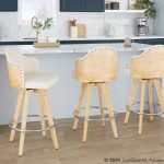 Ahoy 26-Inch Natural Bamboo Cream Swivel Counter Stools (Set of 2) 14 Ahoy 26-Inch Natural Bamboo Cream Swivel Counter Stools (Set of 2)