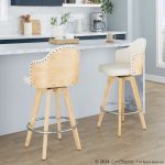 Ahoy 26-Inch Natural Bamboo Cream Swivel Counter Stools (Set of 2) 15 Ahoy 26-Inch Natural Bamboo Cream Swivel Counter Stools (Set of 2)