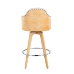 Ahoy 26-Inch Natural Bamboo Cream Swivel Counter Stools (Set of 2) 20 Ahoy 26-Inch Natural Bamboo Cream Swivel Counter Stools (Set of 2)